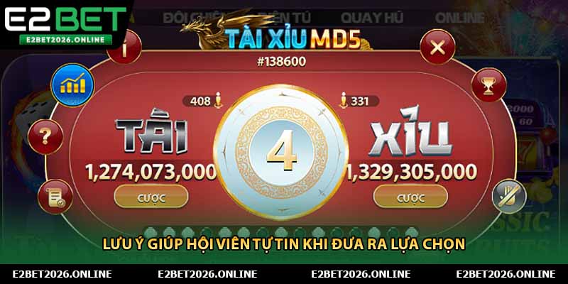 Lưu ý giúp hội viên tự tin khi đưa ra lựa chọn